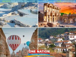 Explore Turkey with a 4-day tour covering Cappadocia, Pamukkale, and Ephesus, starting from Istanbul and concluding in Izmir.