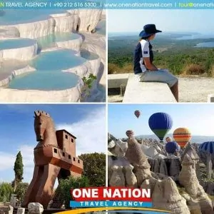 6-day tour itinerary featuring Gallipoli, Troy, Ephesus, Pamukkale, and Cappadocia.
