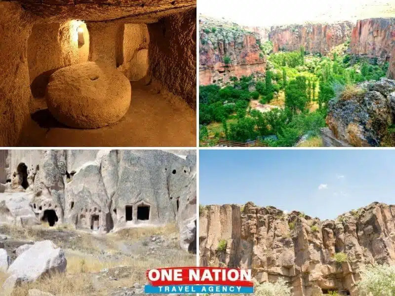 Explore Cappadocia's natural wonders on a Green Tour, featuring unique fairy chimneys and lush valleys.