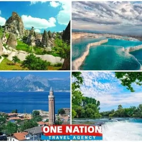 Explore the beauty of Turkey with a 4-day tour of Cappadocia, Pamukkale, and Antalya.