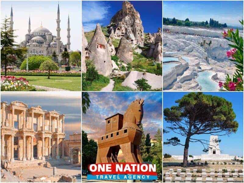 Istanbul, Cappadocia, Pamukkale, Ephesus, Troy, Gallipoli 8-day Turkey tour itinerary.