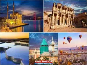 Explore Turkey with a 9-day tour including Istanbul, Ephesus, Pamukkale, Konya, and Cappadocia.