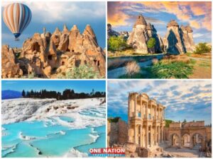 Explore Turkey with a 4-day tour featuring Cappadocia, Pamukkale, Ephesus, starting from Kayseri Airport.