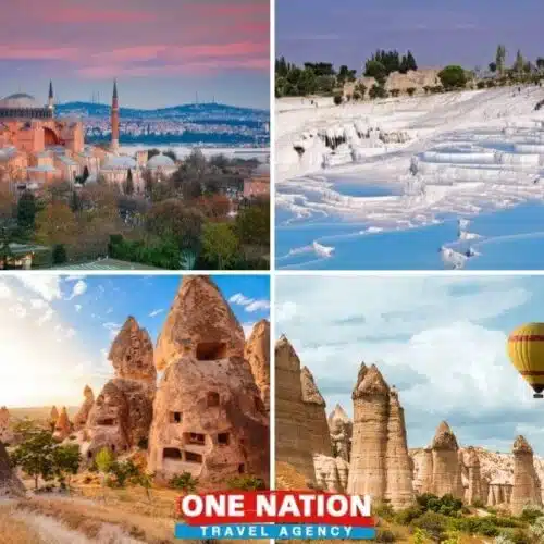 Explore Turkey with a 7-day Istanbul, Pamukkale, and Cappadocia tour brochure highlighting key destinations.