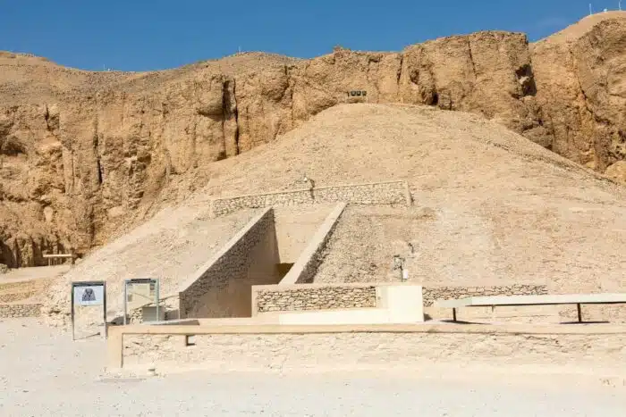 Serene view of the historic Valley of the Kings in Luxor, home to ancient Egyptian tombs