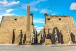 Luxor Temple at sunset, ancient Egyptian architecture