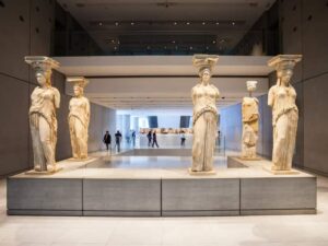 Exhibit at Museum of Anatolian Civilizations showcasing ancient artifacts.