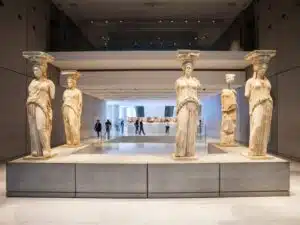 Exhibit at Museum of Anatolian Civilizations showcasing ancient artifacts.