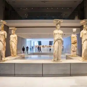 Exhibit at Museum of Anatolian Civilizations showcasing ancient artifacts.