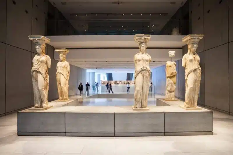 Exhibit at Museum of Anatolian Civilizations showcasing ancient artifacts.