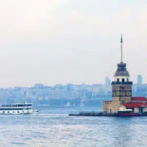 Visit Maiden's Tower in Istanbul, the entrance of the Bosphorus strait