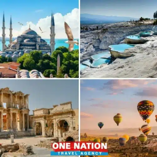 Discover Turkey: 9-day tour covering Istanbul, Pamukkale, Ephesus, and Cappadocia.
