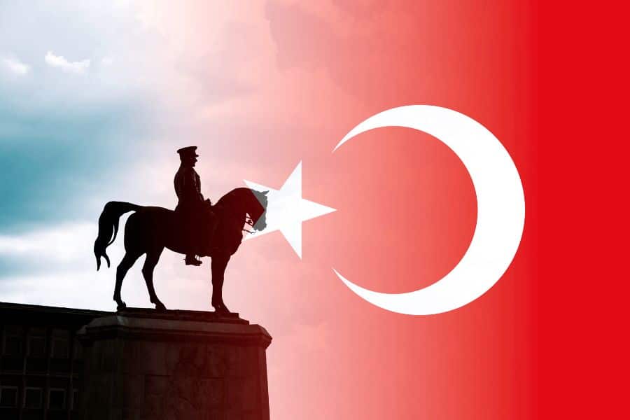 Turkish Flag with Ataturk