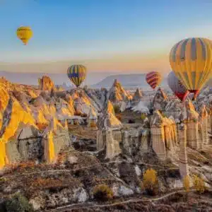 Adventurous exploration of Cappadocia's unique terrain and fairy chimneys.