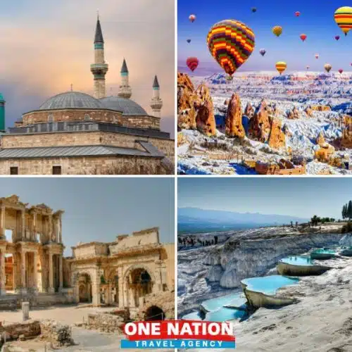 Explore Turkey tours: 5-day itinerary covering Konya, Cappadocia, Ephesus, and Pamukkale's highlights.