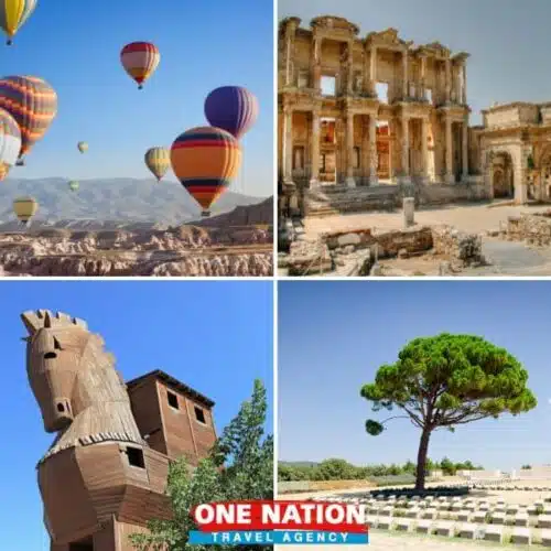 4-day guided tour from Istanbul featuring Cappadocia, Ephesus, Troy, and Gallipoli, including transportation, accommodation, and sightseeing.