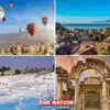 Scenic 7-day Turkey tour exploring Cappadocia's landscapes, Antalya's beaches, Pamukkale's hot springs, and Ephesus's ancient ruins, starting from Istanbul.