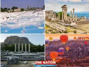 Experience Pamukkale, Pergamon, ancient cities, and Cappadocia’s hot air balloons on a 5-day Turkey tour with One Nation Travel.