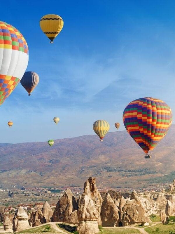 Colorful Hot Air Balloons Over Cappadocia