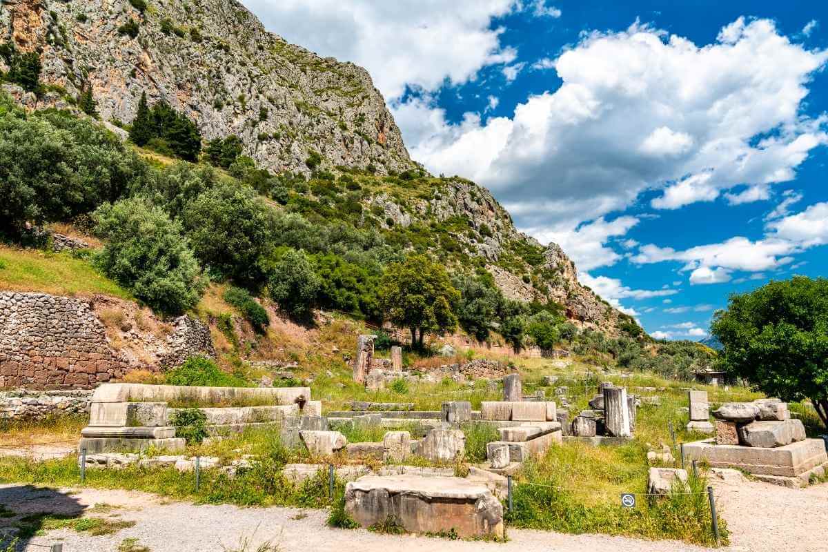 Ruins of Ancient Delphi in Greece